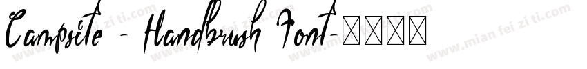 Campsite - Handbrush Font字体转换